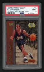 1997 Bowman's Best Techniques Refractor Allen Iverson #T9 PSA 9