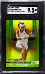 2024 Topps Chrome #194 Heather Watson Lime Green Refractor /299 SGC 9.5