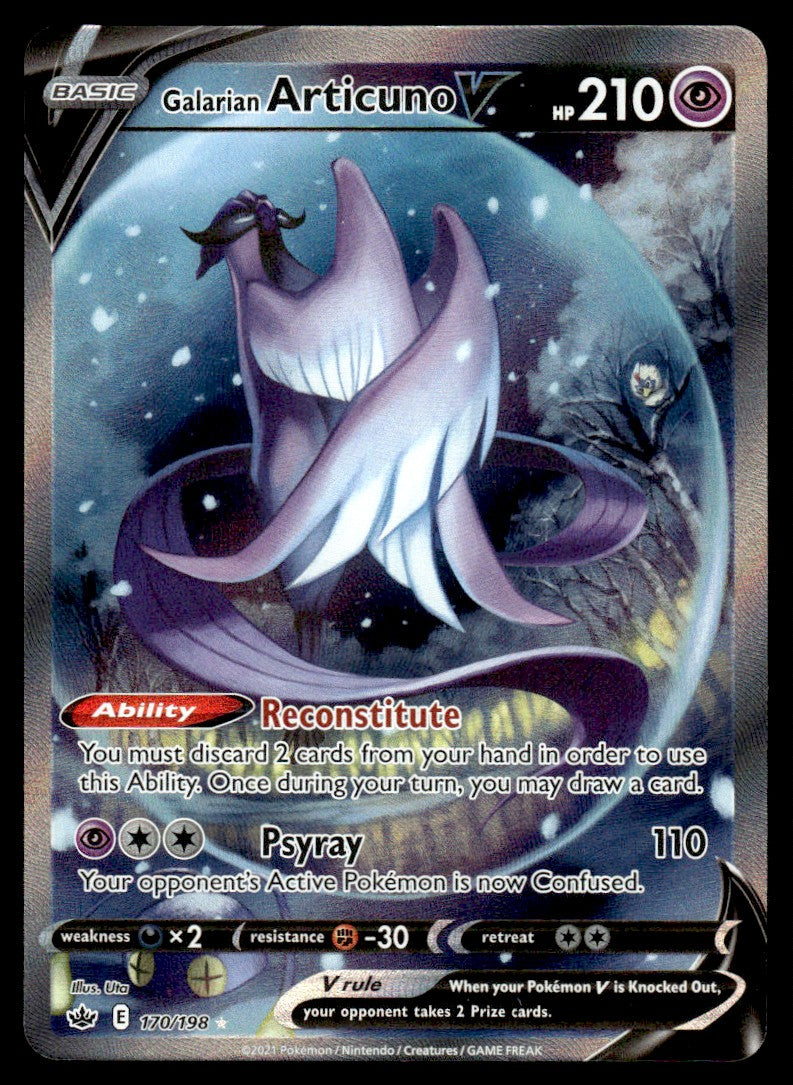 2021 Pokémon Evolving Skies Articuno V #170 Holo