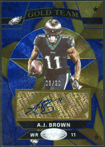 2023 Panini Certified Gold Team AJ Brown Mirror Blue Auto /20