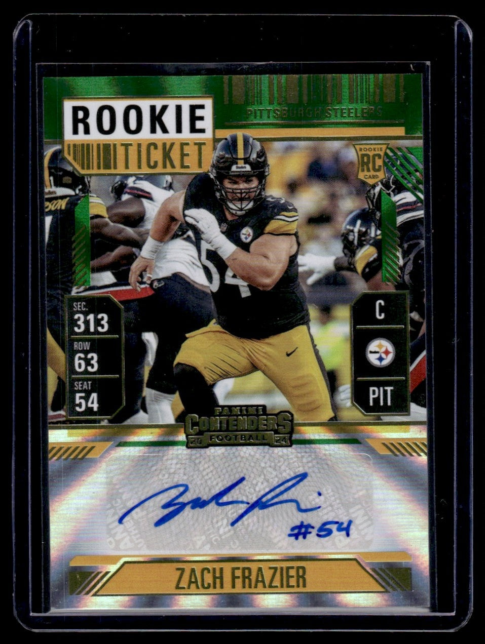 2024 Panini Contenders Rookie Ticket Zach Frazier #230 RC Auto