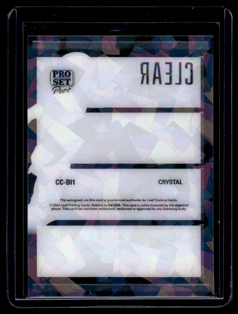2024 Leaf Pro Set Pure Clear Choice Crystal Bucky Irving #CC-BI1 Auto /8