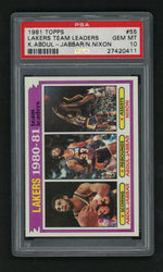 1981 Topps Kareem Abdul-Jabbar/Norm Nixon #55 PSA 10