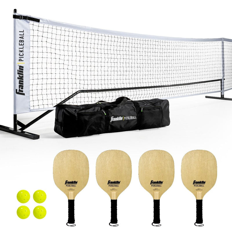 Franklin Sports USA Pickleball Official Tournament Net with Paddles and Balls