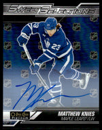 2023 Upper Deck O-Pee-Chee Platinum SS-4 Matthew Knies Sweet Selections Rainbow Maple Leafs Auto
