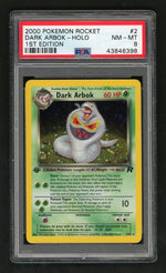 2000 Pokemon Team Rocket 1st Edition Holo Dark Arbok #2 PSA 8