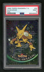 1999 Topps Pokemon Tv Holo Alakazam #65 PSA 9