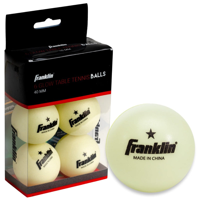 Franklin Sports 40mm 1-Star Glow Table Tennis Balls