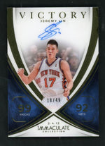 2020 Panini Immaculate VS-JER Jeremy Lin Victory Signatures /49 New York Knicks Auto