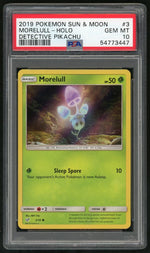 2019 Pokemon Sun and Moon Detective Pikachu Morelull #3 PSA 10