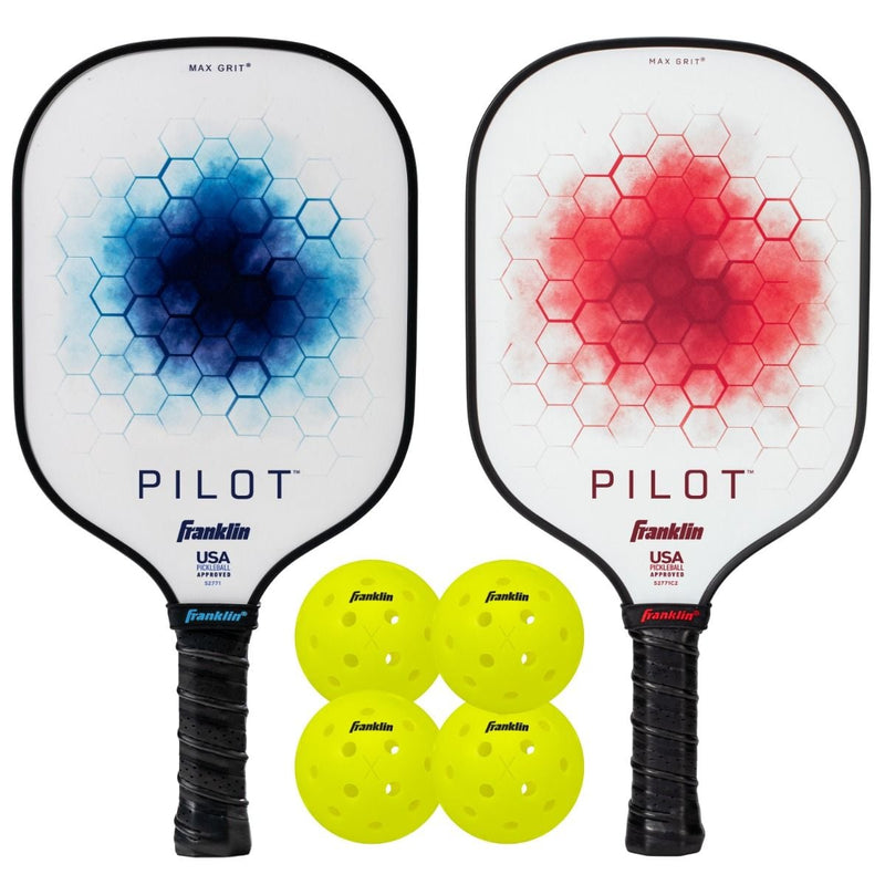 Franklin Sports USA Pickleball Pilot 2 Player Paddle and Ball Set