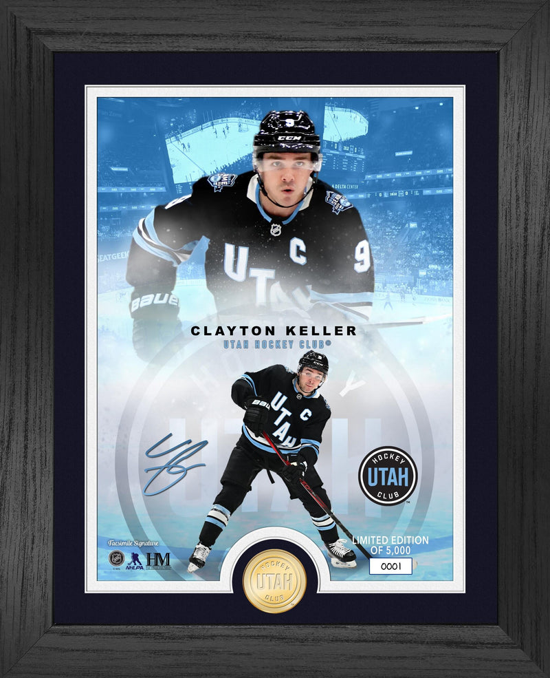 Highland Mint Clayton Keller Utah Hockey Club Bronze Coin Photo Mint - Limited Edition /5,000