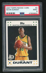 2007 Topps Rookie Card Kevin Durant #2 /14 PSA 9