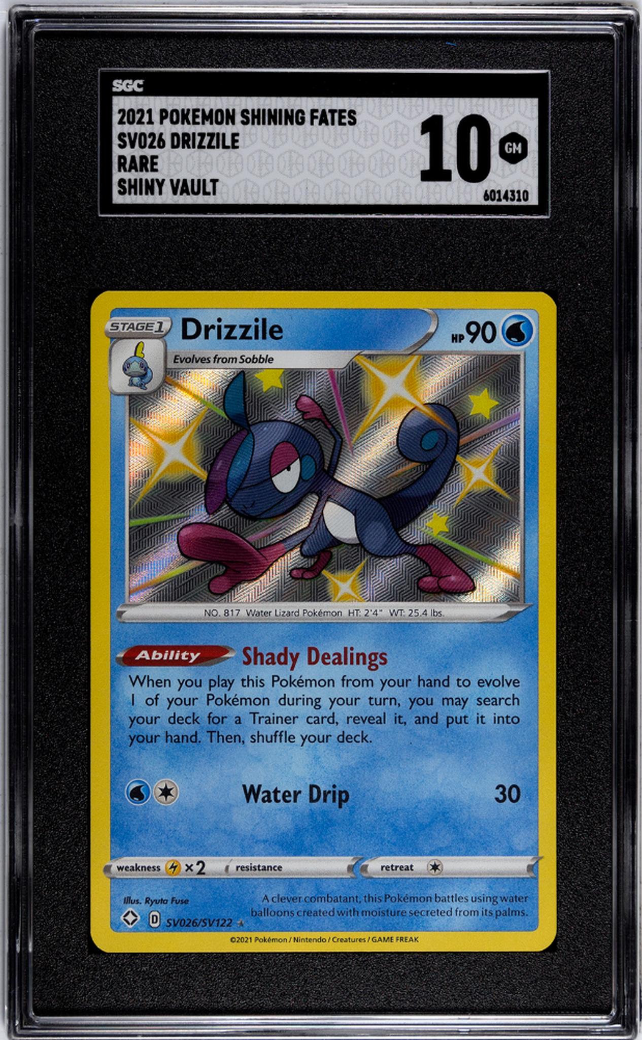 2021 Pokémon Shining Fates Drizzile Rare #SV026 SGC 10