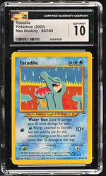 2002 Pokemon #85/105 Totodile Neo Destiny CGC 10