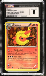 2013 Pokémon Black & White Black Star Promo Flareon #BW88 Holo CGC 8