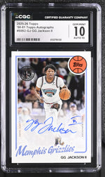 2025 Topps Autographs #80B2-GJ GG Jackson II '80-81 Topps Autographs Auto CGC 10
