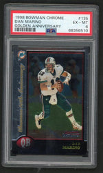 1998 Bowman Chrome Gold Refractor Dan Marino #135 /50 PSA 6