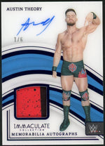 2023 Panini Immaculate Collection WWE Austin Theory Memorabilia Auto Acetate /6