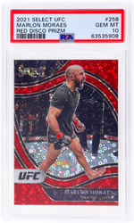 2021 Panini Select UFC Red Disco Prizm Marlon Moraes #258 /199 /157 PSA 10