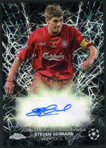 2023-24 Topps Chrome UEFA Steven Gerrard Black Lazer Auto