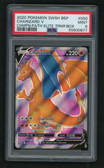 2020 Pokemon Sword and Shield Black Star Promo Champion's Path Elite Trainer Box Charizard V #SWSH050 PSA 9