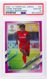 2020 Topps UEFA Champions League Japan #99 Karim Adeyemi Fuchsia Refractor /125 PSA 10