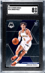 2019-20 Panini Mosaic Jordan Poole #228 RC SGC 8