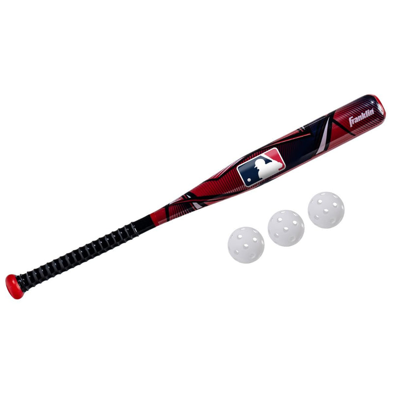 Franklin Sports MLB Slammin' Bat & 3 Balls - 30 Inch Plastic Set