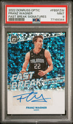 2022 Donruss Optic Fast Break Signatures Franz Wagner #44 PSA 9