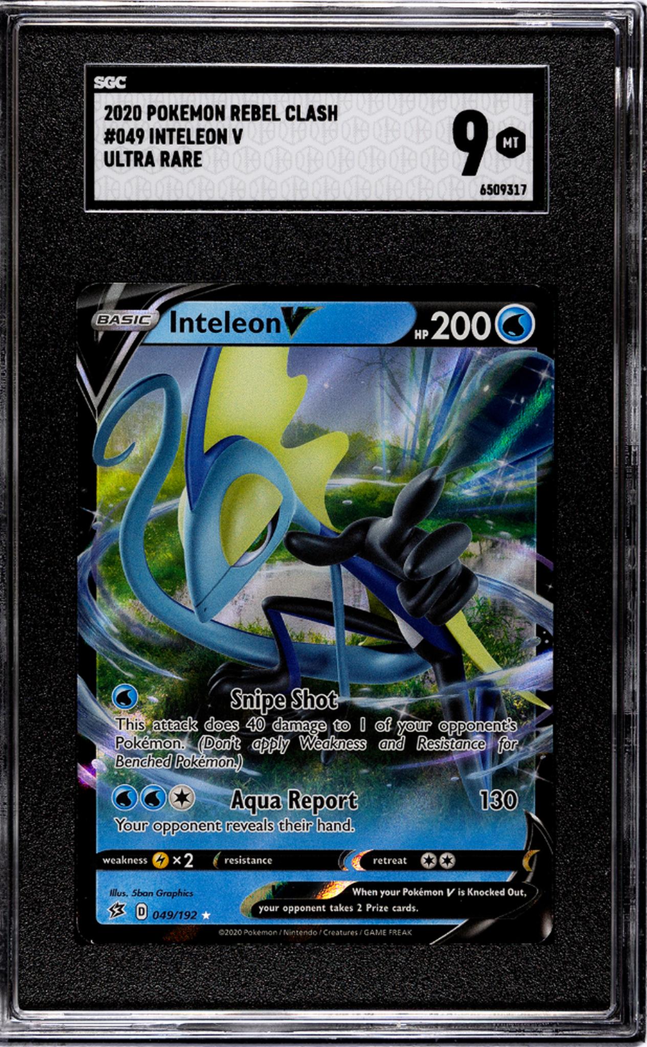 2020 Pokémon Rebel Clash Inteleon #049 Ultra Rare SGC 9