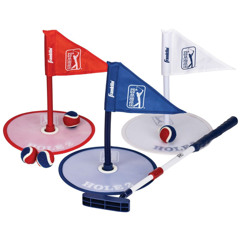 Franklin Sports PGA Tour Putt N Stick Mini Golf Set with Adjustable Putter