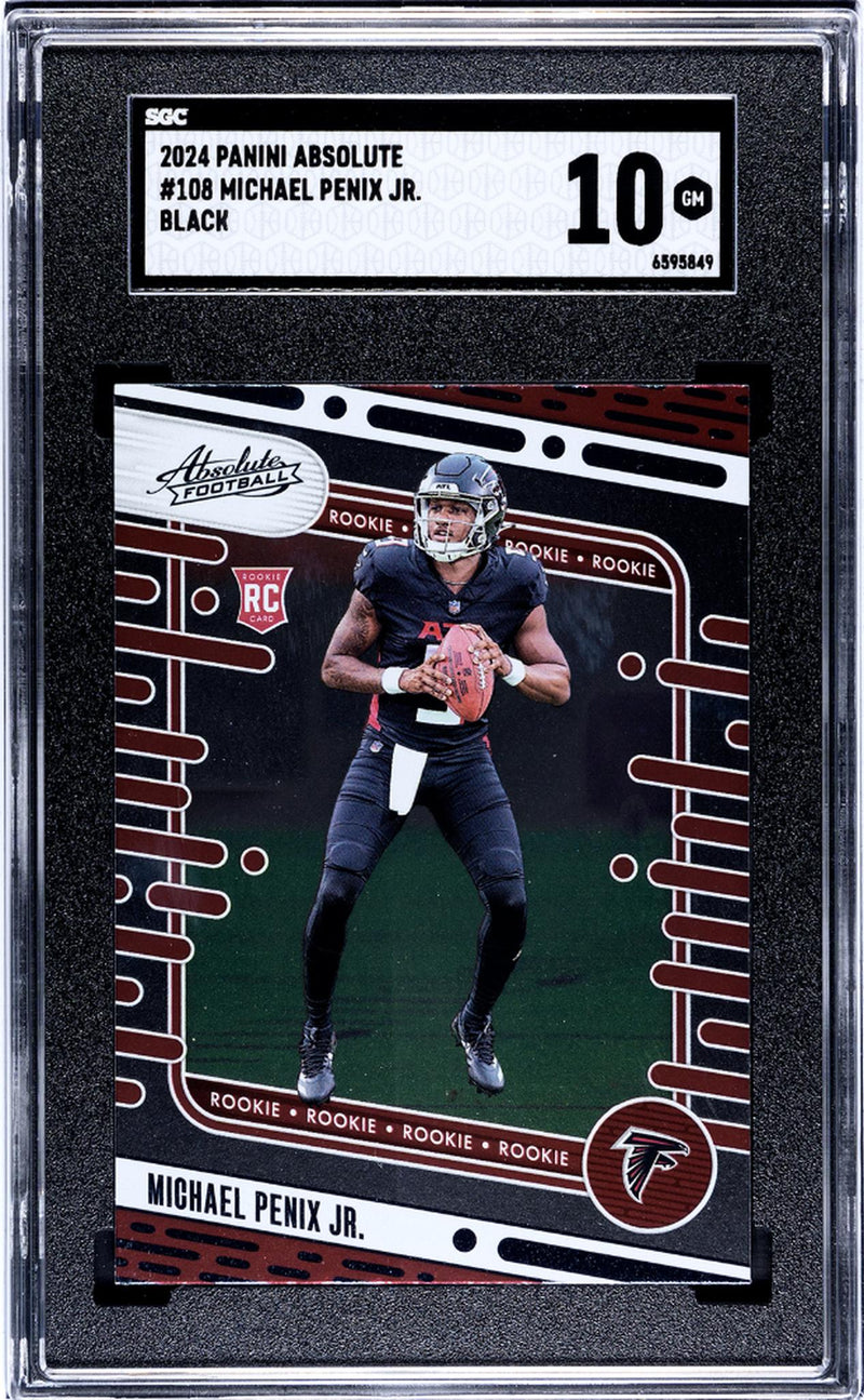 2024 Panini Absolute #108 Michael Penix Jr. Black SGC 10
