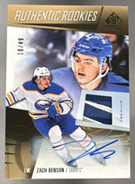 2023 Upper Deck SP Game-Used Zach Benson Rookie Patch Auto /49