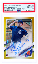2021 Topps Chrome Gold Refractor Beau Burrows #RA-BB RC Auto /50 PSA 10