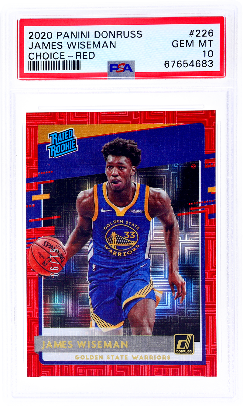 2020-21 Panini Donruss James Wiseman #226 Choice Red PSA 10