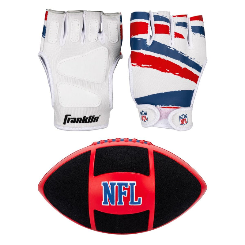 Franklin Sports NFL Sticky Fingers Football & Gloves Set - Youth 8.5"