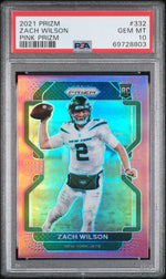 2021 Panini Prizm Pink Prizm Zach Wilson #332 PSA 10