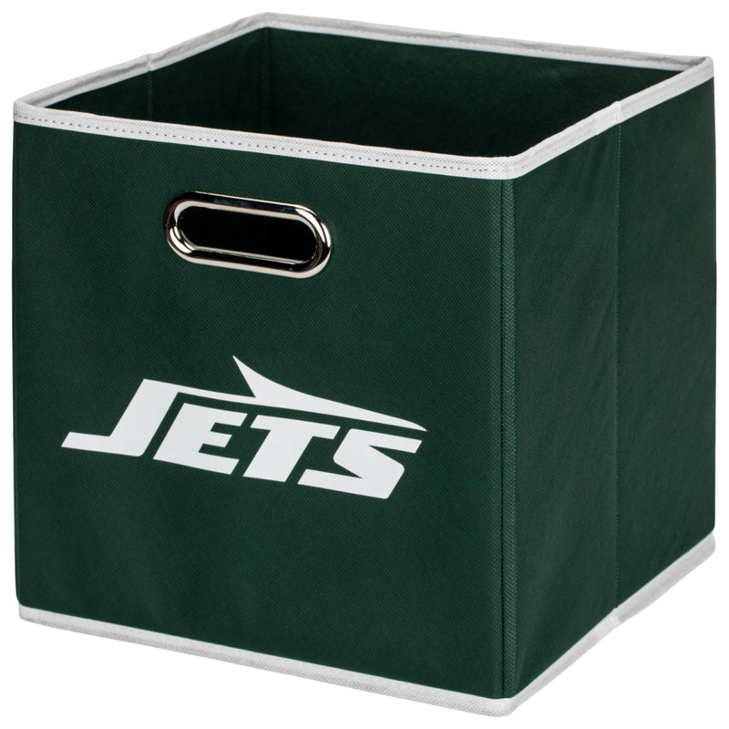 Franklin Sports NFL New York Jets Storage Bin - Collapsible Cube Organizer