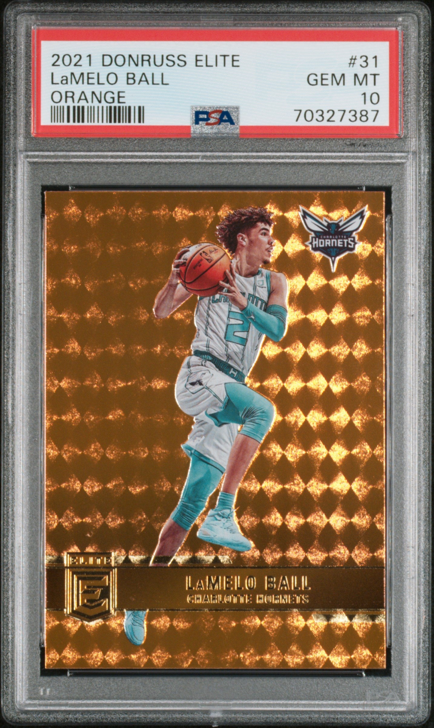 2021 Panini Donruss Elite Orange LaMelo Ball #31 PSA 10