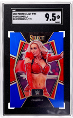 2022 Panini Select WWE Blue Prizm Carmella #189 141/199 SGC 9.5