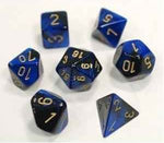 Chessex: Gemini Black-Blue/Gold 7-Die Set