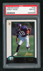 1998 Bowman Randy Moss #182 PSA 10