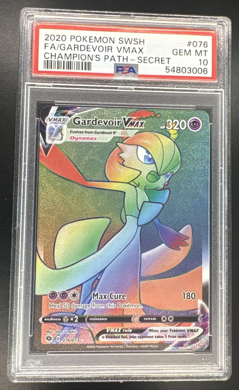 2020 Pokemon Sword and Shield Champion's Path Secret Rare Gardevoir Vmax #76 PSA 10