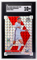2021 Panini Mosaic Euro Mosaic Prizm Mason Greenwood #108 SGC 10