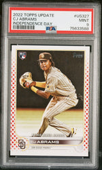2022 Topps Update Independence Day CJ Abrams #US327 RC Rookie Debut /76 PSA 9