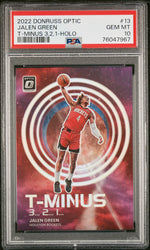 2022 Panini Donruss Optic T-Minus 3...2...1... #13 Jalen Green Holo PSA 10