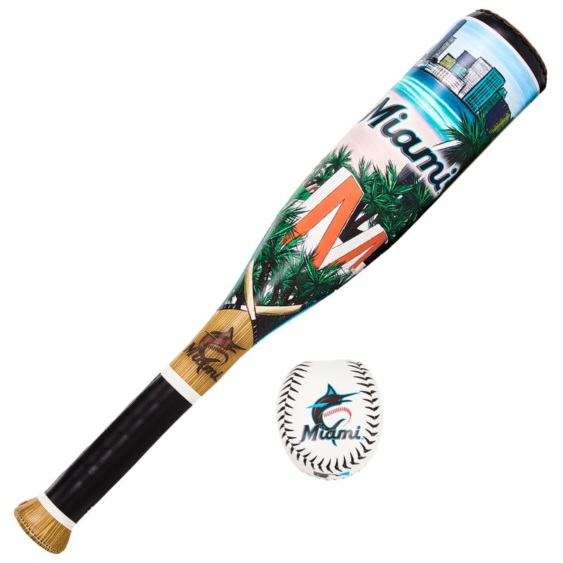 Franklin Sports MLB Miami Marlins Soft Sport Bat & Ball Set