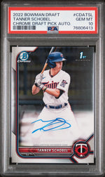 2022 Bowman Draft Chrome Tanner Schobel #CDA-TSL Auto PSA 10