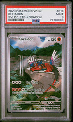 2023 Pokemon Scarlet and Violet Black Star Promo Pokemon Center Elite Trainer Box Koraidon #014 PSA 9
